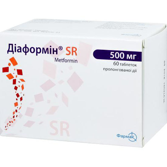 Диаформин SR таблетки 500 мг №60